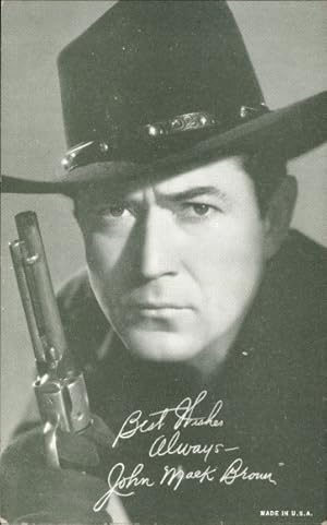 Bild des Verkufers fr Ansichtskarte / Postkarte Schauspieler John Mack Brown, Western, Revolver zum Verkauf von akpool GmbH