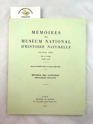 Révision des Tapetinae (mollusques bivalves) TOME LXXI série A . Zoologie - Mémoires du muséum na...