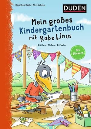 Bild des Verkufers fr Mein groes Kindergartenbuch mit Rabe Linus : Zhlen - Malen - Rtseln: Mit Stickern zum Verkauf von Smartbuy