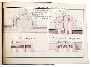 Traite des fortifications. [France, ca. 1730?]. 4 parts in 1 volume. 4to. With 32 folding drawing...