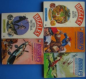 5 x Biggles Armada paperbacks 1962-1980: Flies South; Foreign Legionnaire; Goes to War; Hits the ...