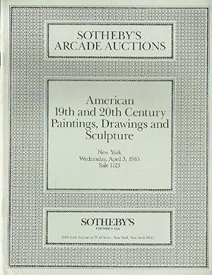 Seller image for Sothebys April 1985 American 19th & 20th Century Paintings for sale by thecatalogstarcom Ltd
