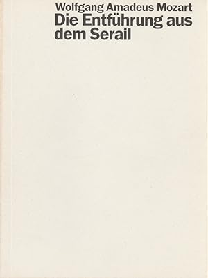 Seller image for Programmheft Wolfgang Amadeus Mozart DIE ENTFHRUNG AUS DEM SERAIL Premiere 30. Januar 1998 Spielzeit 1997 / 98 Heft 40 for sale by Programmhefte24 Schauspiel und Musiktheater der letzten 150 Jahre