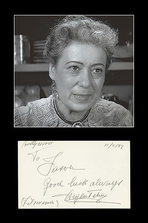 Seller image for Argentina Brunetti (1907-2005) - Signed card + Photo - 1987 for sale by PhP Autographs