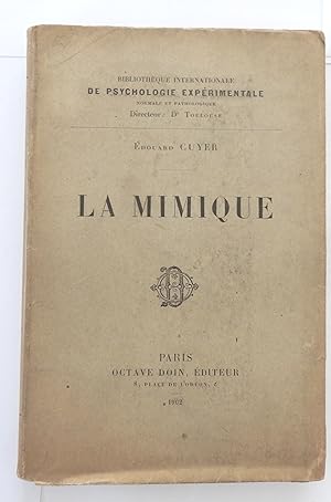 La Mimique par Édouard Cuyer. Avec 75 figures dans le texte.
