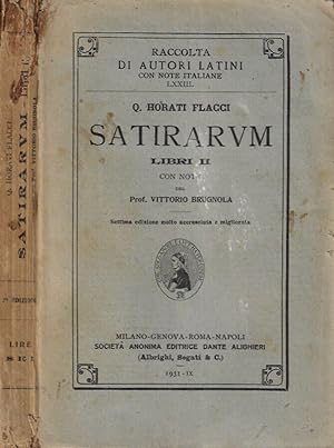 Bild des Verkufers fr Satirarum Libri II zum Verkauf von Biblioteca di Babele
