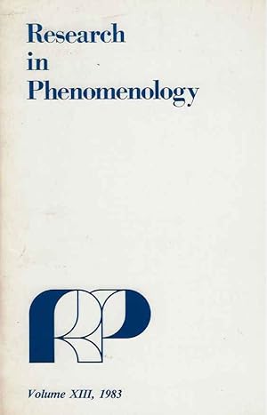 Bild des Verkufers fr Research in Phenomenology zum Verkauf von Walden Books