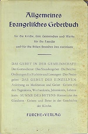 Seller image for Allgemeines Evangelisches Gebetbuch for sale by Wonder Book