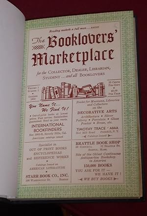 The Booklovers' Marketplace, Volume 1, Number 1-9