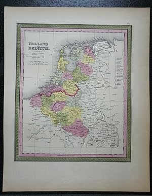 Netherlands Holland Belgium Luxembourg Amsterdam Brussels 1850 Cowperthwait map