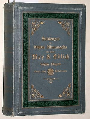 Sentenzen des 1890er Almanachs der Firma Mey & Edlich.