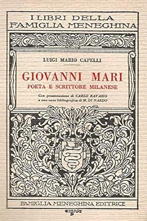 Imagen del vendedor de Giovanni Mari poeta e scrittore milanese. a la venta por FIRENZELIBRI SRL