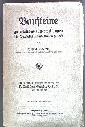 Seller image for Bausteine zu Standes-Unterweisung fr Verehelichte und Unverehelichte. for sale by books4less (Versandantiquariat Petra Gros GmbH & Co. KG)