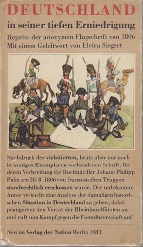 Deutschland in seiner tiefen Erniedrigung : anonyme Flugschr.