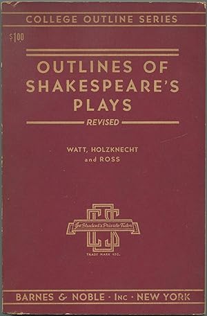 Bild des Verkufers fr Outlines of Shakespeare's Plays zum Verkauf von Between the Covers-Rare Books, Inc. ABAA