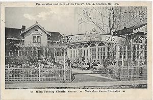 AK Restauration und Cafe Villa Flora. Bes. A. Stadion. Gotzlow. ca. 1912