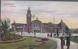 AK Wiesbaden. Hauptbahnhof. ca. 1909
