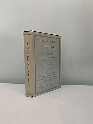 Seller image for The Place-Names Of Cheshire Part One for sale by Roy Turner Books