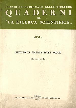 Seller image for Quaderni de la Ricerca Scientifica 49 - 168. Istituto di ricerca sulle acque for sale by TORRE DI BABELE
