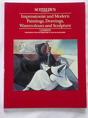 Impressionist and Modern Paintings, and Sculpture, Wednesday 19th October 1988. Sotheby's London ...