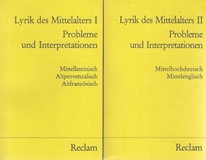 Bild des Verkufers fr Lyrik des Mittelalters 1 und 2 - Probleme und Interpretationen; Mittellateinisch, Altprovenzalisch, Altfranzsisch /// Mittelhochdeutsch, Mittelenglisch; Universal-Bibliothek; zum Verkauf von nika-books, art & crafts GbR