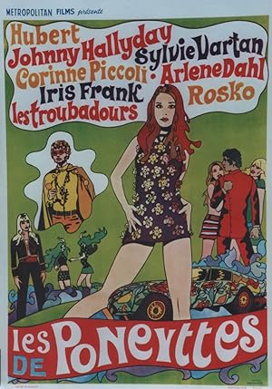 "LES PONEYTTES)" Réalisé par Joël LE MOIGNE en 1967 avec Johnny HALLYDAY, Sylvie VARTAN, Présiden...