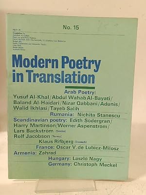 Bild des Verkufers fr Modern Poetry In Translation 15 zum Verkauf von World of Rare Books