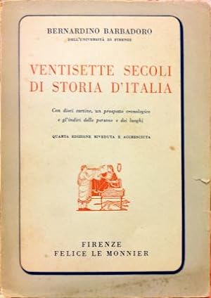 Immagine del venditore per Ventisette secoli di storia d Italia. venduto da Libreria La Fenice di Pietro Freggio