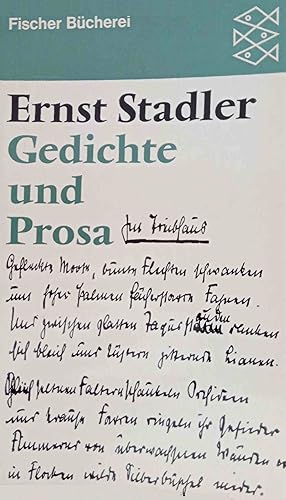 Gedichte und Prosa. Ernst Stadler. Hrsg. von Hans Rauschning / Fischer Bücherei ; 622