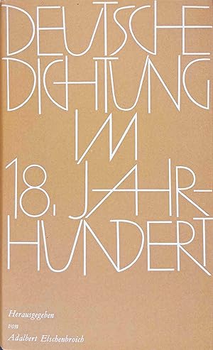 Seller image for Deutsche Dichtung im 18. Jahrhundert. for sale by Logo Books Buch-Antiquariat