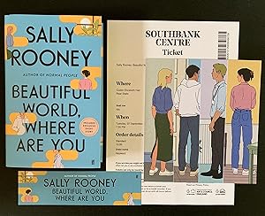 Seller image for BEAUTIFUL WORLD, WHERE ARE YOU Signed in Person Event Title Page Publication Day Dated: 7.09.21 Excl. Sh. Story Yellow Page Edge Var. + *Ev. Ticket + 5 Var. Promo Bookmarks.* for sale by Clearbury Books