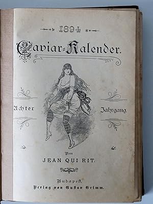 Bild des Verkufers fr Caviar-Kalender 1893, 1894, 1895. 3 Bnde in einem. zum Verkauf von Lichterfelder Antiquariat