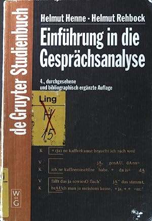 Seller image for Einfhrung die Gesprchsanalinyse. De-Gruyter-Studienbuch for sale by books4less (Versandantiquariat Petra Gros GmbH & Co. KG)
