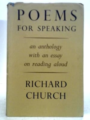 Bild des Verkufers fr Poems for Speaking - an Anthology with an Essay on Reading Aloud zum Verkauf von World of Rare Books