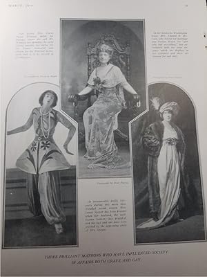 Bild des Verkufers fr Article: Brides Whose Marriages to Members of American and Foreign Families, Matrons Who Have Infuenced Society.charming Belles of the Winter Who Will be Brides, First Year Favorites. (All Listed Below) zum Verkauf von Hammonds Antiques & Books