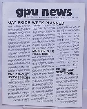 GPU News [vol. 2, #8] May/June 1973: Gay Pride Week Planned