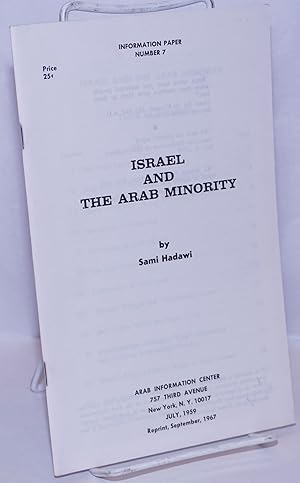 Imagen del vendedor de Israel and the Arab minority a la venta por Bolerium Books Inc.