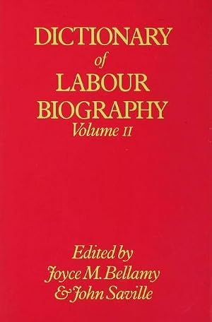 Imagen del vendedor de Dictionary of Labour Biography : Volume 2 a la venta por AHA-BUCH GmbH