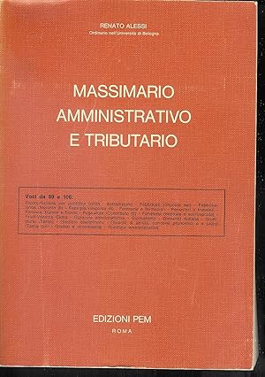 Imagen del vendedor de Massimario Amministrativo e Tributario - voci da 89 a 106 ( ESPR-GRA ) a la venta por MULTI BOOK