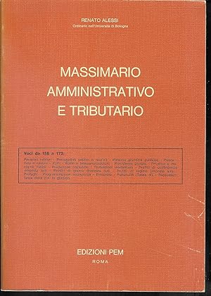 Imagen del vendedor de Massimario Amministrativo e Tributario - voci da 158 a 173 ( PENS-RAT) a la venta por MULTI BOOK