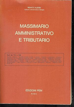 Imagen del vendedor de Massimario Amministrativo e Tributario - voci da 115 a 130 ( IMP-MIG) a la venta por MULTI BOOK