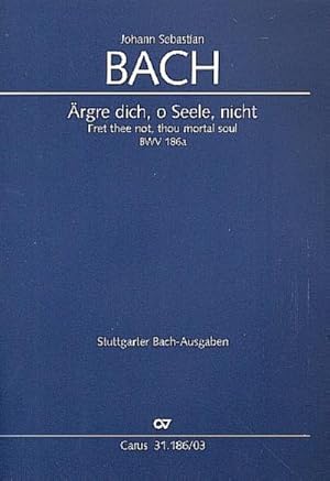 Imagen del vendedor de rgre dich, o Seele, nicht (Klavierauszug) : Kantate zum 3. Advent (Rekonstruktion) BWV 186a, 1716, Dt/engl a la venta por Smartbuy
