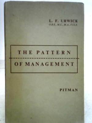 Imagen del vendedor de The Pattern of Management a la venta por World of Rare Books