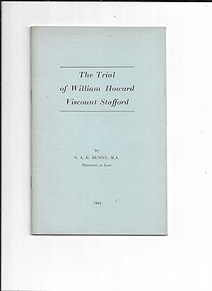 Imagen del vendedor de The trial of William Howard, Viscount Stafford a la venta por Gwyn Tudur Davies