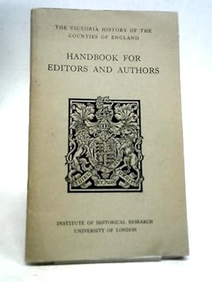 Immagine del venditore per Handbook for Editors and Authors venduto da World of Rare Books