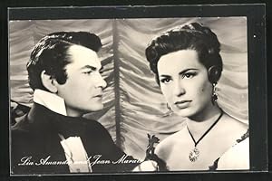 Bild des Verkufers fr Ansichtskarte Schauspieler Jean Marais und Lia Amanda in Der Graf von Monte Christo zum Verkauf von Bartko-Reher