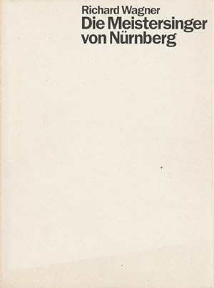Bild des Verkufers fr Programmheft Richard Wagner DIE MEISTERSINGER VON NRNBERG Premiere 19. Juni 1994 Spielzeit 1993 / 94 Heft 16 zum Verkauf von Programmhefte24 Schauspiel und Musiktheater der letzten 150 Jahre