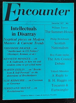 Imagen del vendedor de Encounter 291 December 1977 / William Trevor "The Summer-House" / Philip Hobsbaum / "Scottish Nationalism" / Roy Fuller, Yehudi Menuhin, Martin Essler, Theodore Draper, Kenneth Minogue, Elie Kedourie, Ferdinand Mount. a la venta por Shore Books