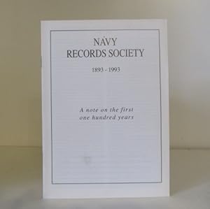 Immagine del venditore per Navy Records Society 1893-1993. A note on the first one hundred years venduto da BRIMSTONES