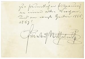 Imagen del vendedor de Eigenh. Abschnitt mit Unterschrift. a la venta por Kotte Autographs GmbH